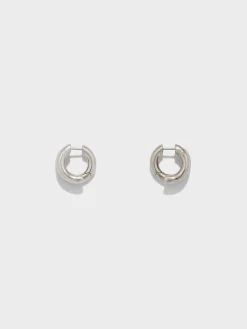 Outlet Aeyde Clyde Palladium-Plated Hoop Earrings Palladium Plated
