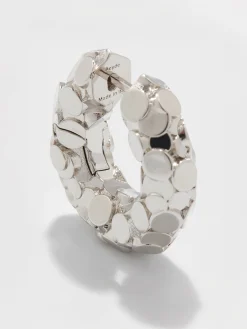 Online Aeyde Cooper Medium Palladium-Plated Hoop Earrings Palladium Plated