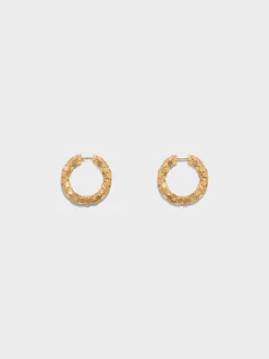 New Aeyde Cruz 18kt Gold-Plated Hoop Earrings 18k Gold Plated