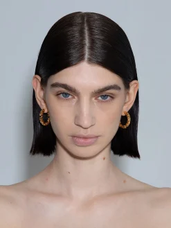 New Aeyde Cruz 18kt Gold-Plated Hoop Earrings 18k Gold Plated