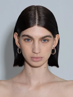 Fashion Aeyde Cruz Palladium-Plated Hoop Earrings Palladium Plated