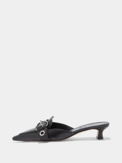 Outlet Aeyde Danielle Leather Mules Black Nappa
