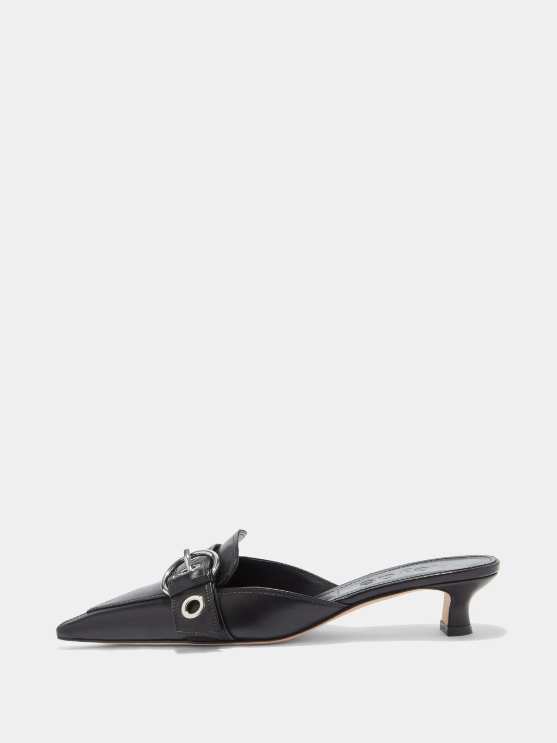 Outlet Aeyde Danielle Leather Mules Black Nappa