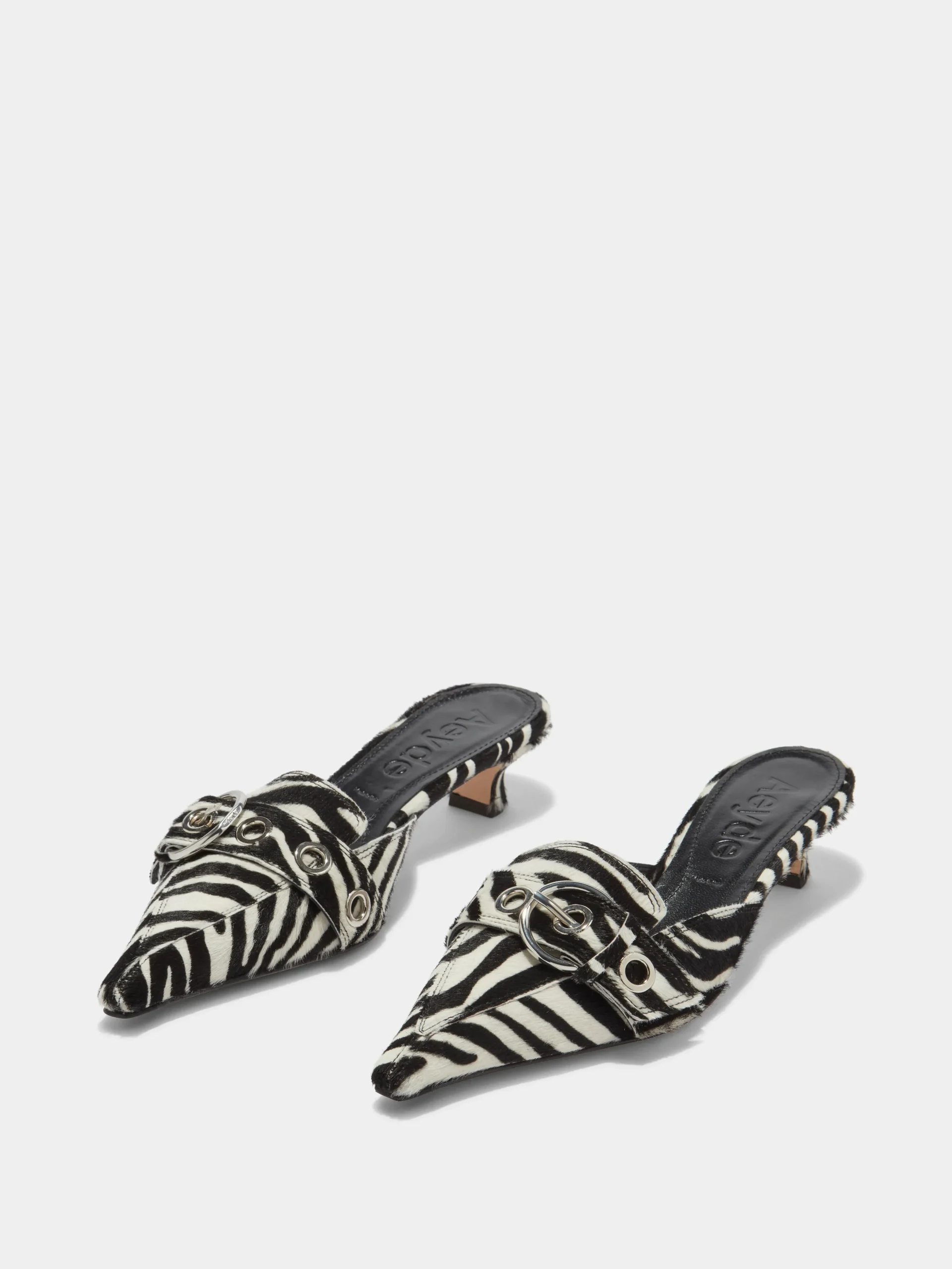 Outlet Aeyde Danielle Ponyhair Mules Creamy Ponyhair