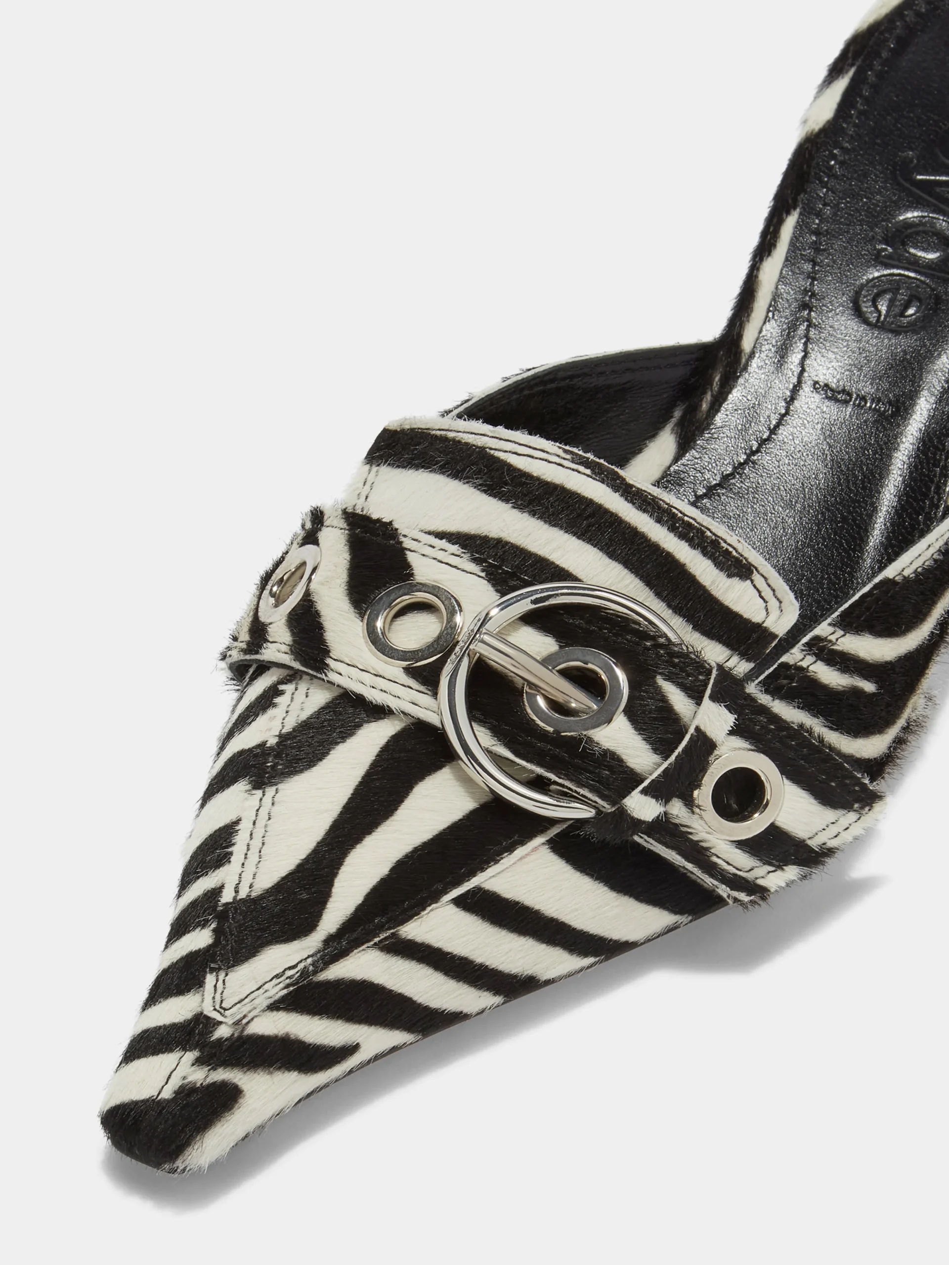 Outlet Aeyde Danielle Ponyhair Mules Creamy Ponyhair