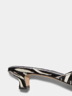 Outlet Aeyde Danielle Ponyhair Mules Creamy Ponyhair