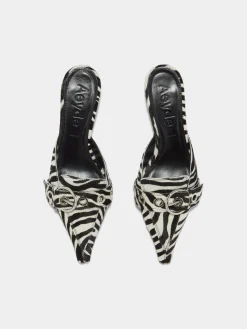 Outlet Aeyde Danielle Ponyhair Mules Creamy Ponyhair