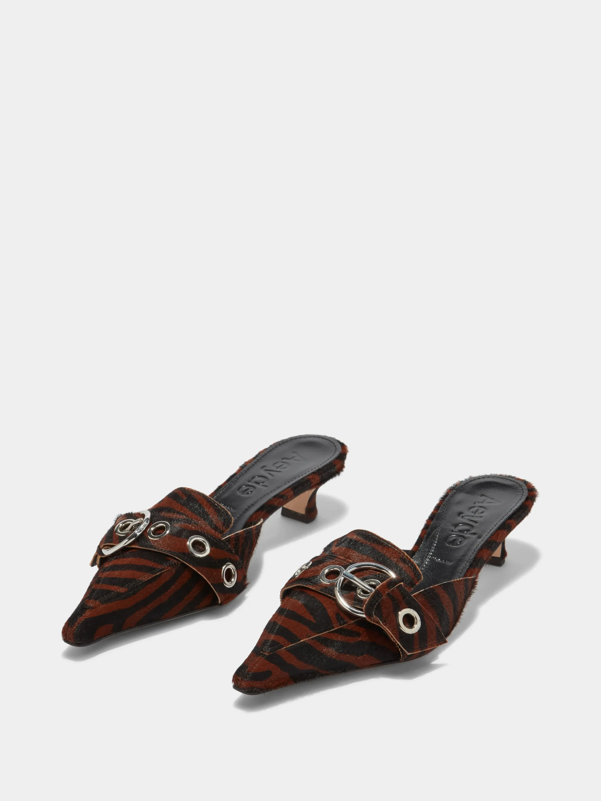 Outlet Aeyde Danielle Ponyhair Mules Moka Ponyhair