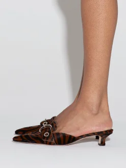 Outlet Aeyde Danielle Ponyhair Mules Moka Ponyhair