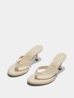 Online Aeyde Daphne Leather Thong Sandals Creamy Nappa