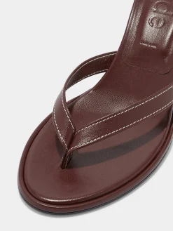Online Aeyde Daphne Leather Thong Sandals Port Nappa