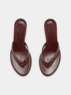 Online Aeyde Daphne Leather Thong Sandals Port Nappa