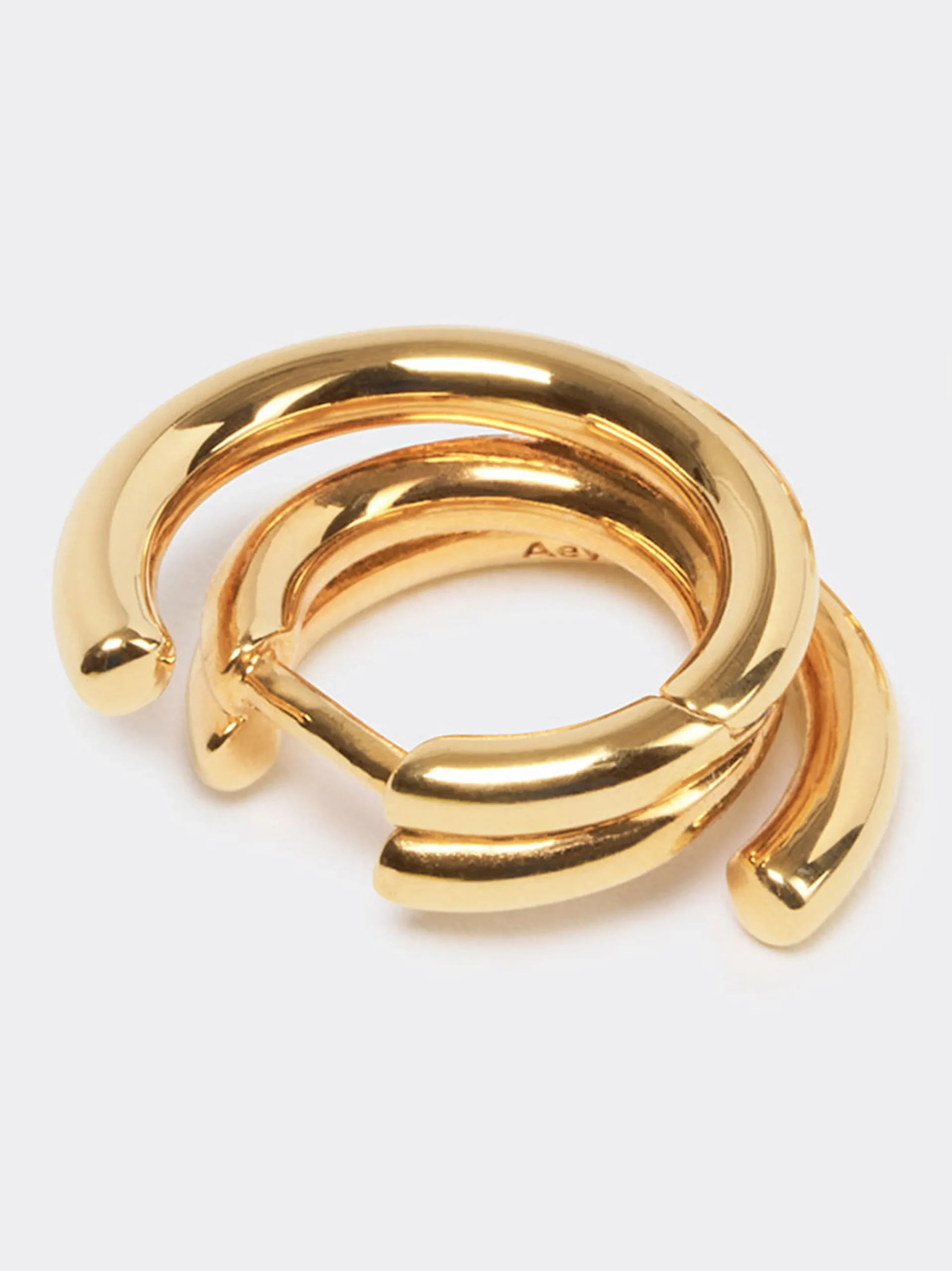 New Aeyde Dean 18k Gold-Plated Hoop Earrings 18k Gold Plated
