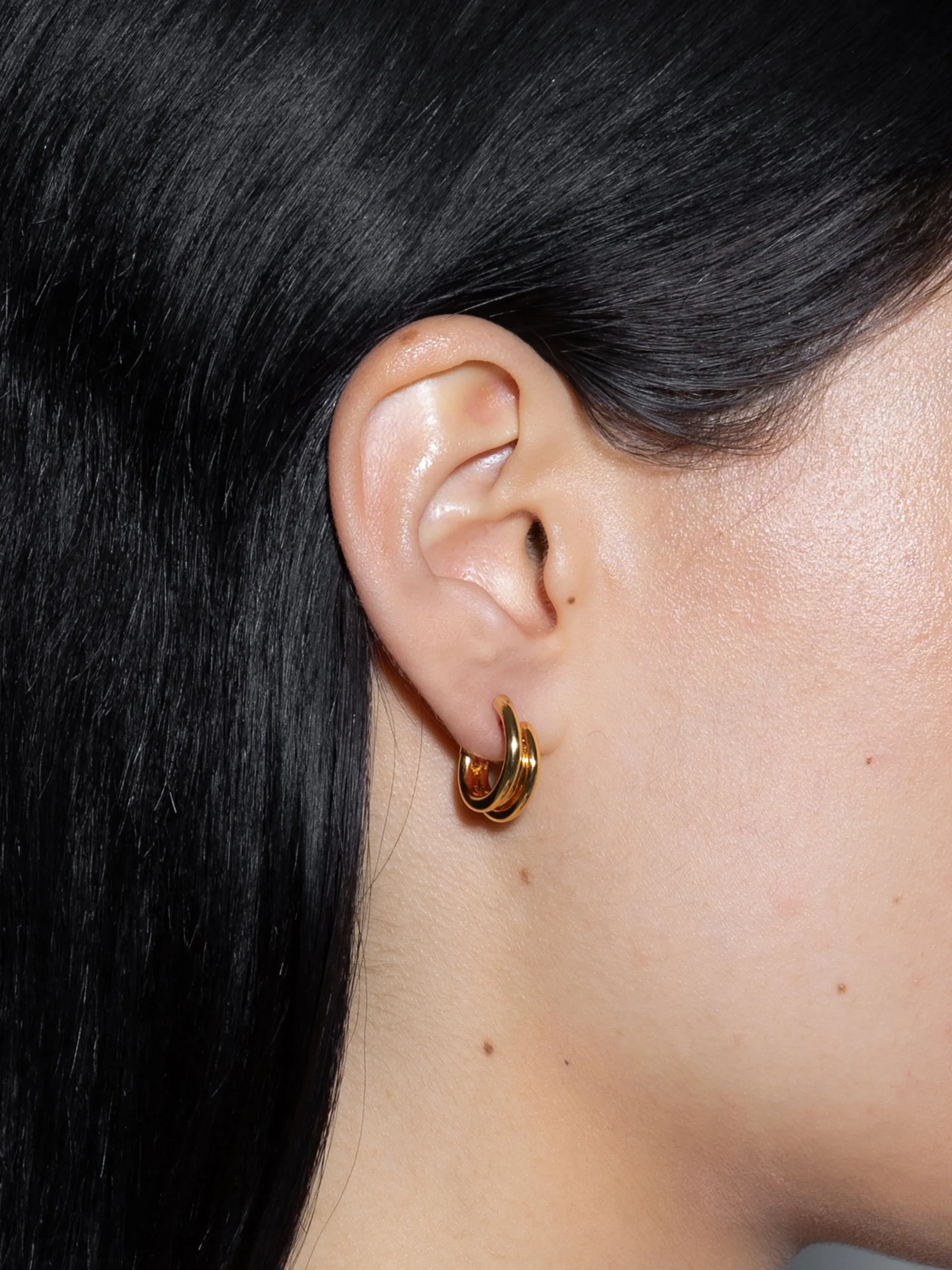 New Aeyde Dean 18k Gold-Plated Hoop Earrings 18k Gold Plated