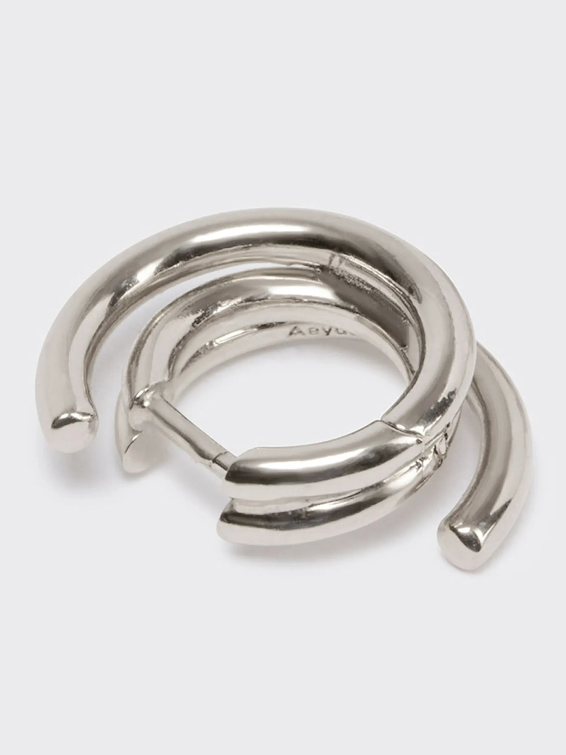 Sale Aeyde Dean Palladium-Plated Hoop Earrings Palladium Plated