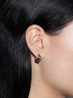 Sale Aeyde Dean Palladium-Plated Hoop Earrings Palladium Plated