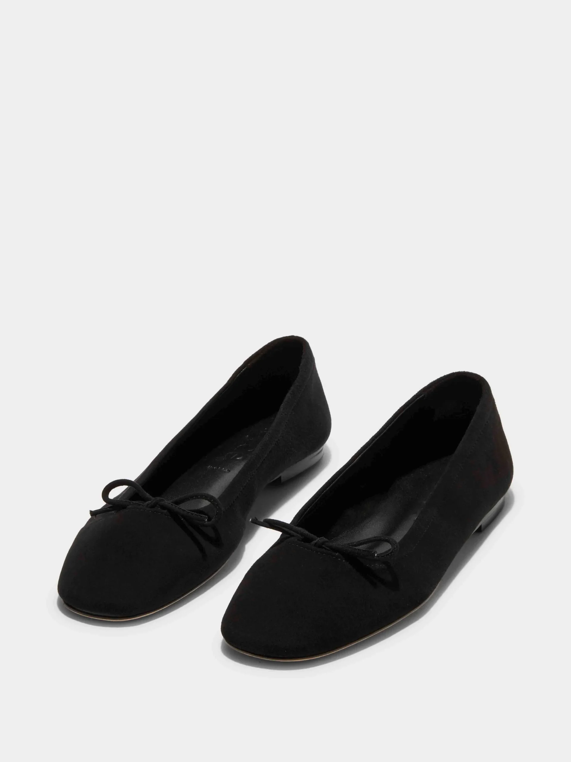 New Aeyde Delfina Suede Ballet Flats Black Suede