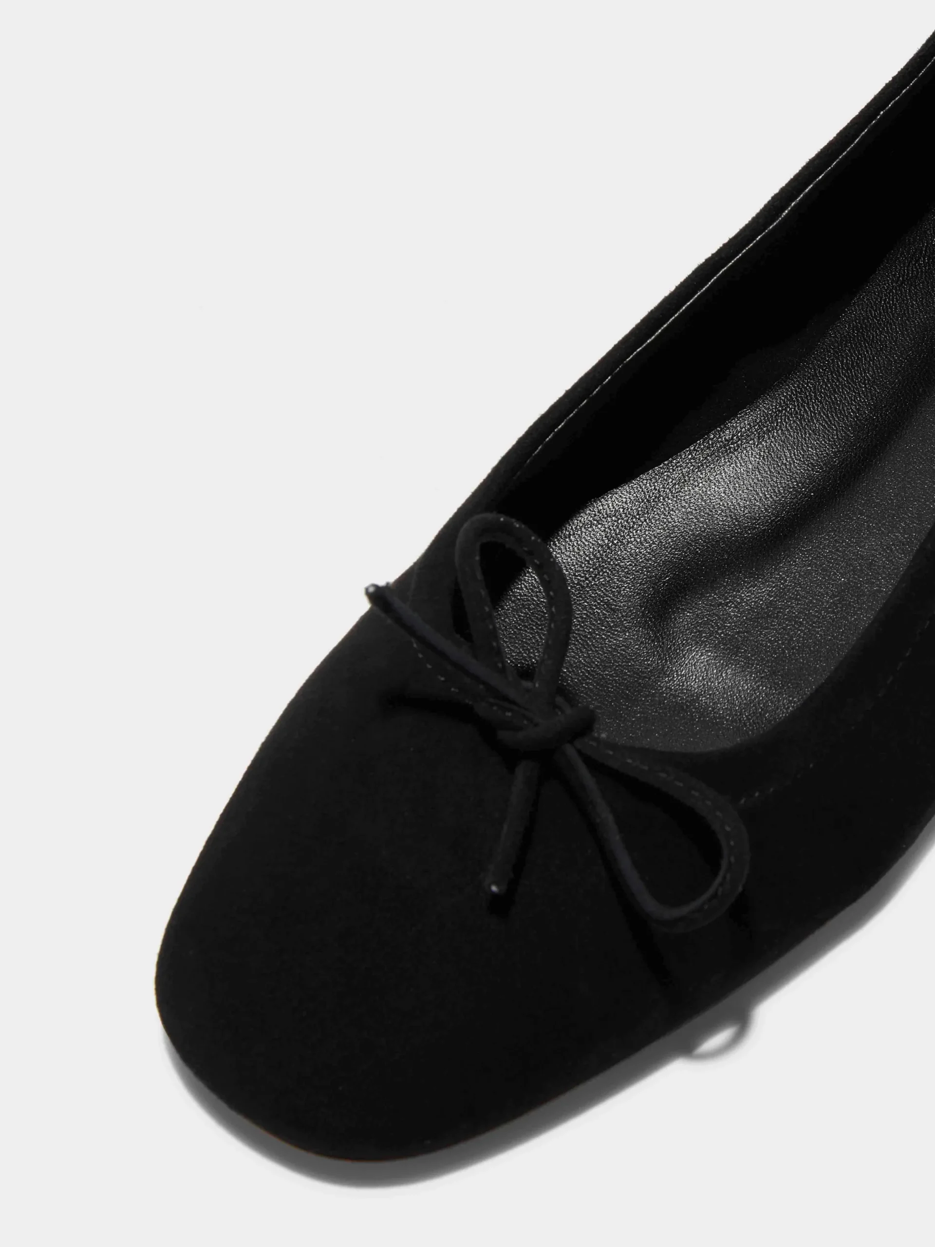 New Aeyde Delfina Suede Ballet Flats Black Suede
