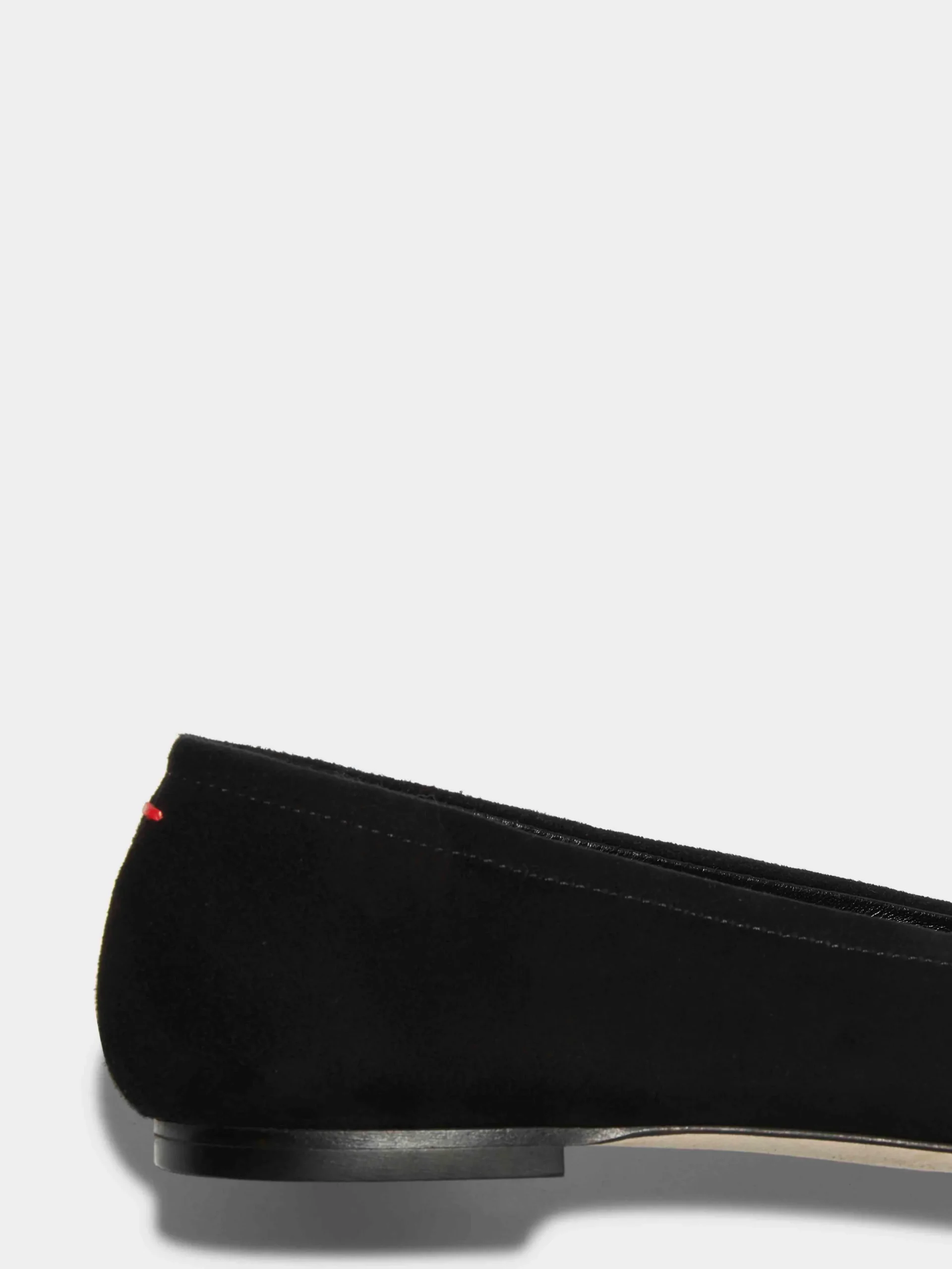 New Aeyde Delfina Suede Ballet Flats Black Suede