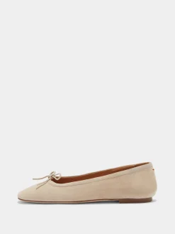 Discount Aeyde Delfina Suede Ballet Flats Latte Suede