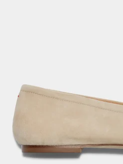 Discount Aeyde Delfina Suede Ballet Flats Latte Suede