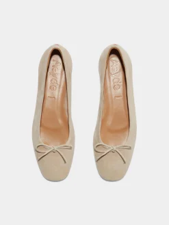 Discount Aeyde Delfina Suede Ballet Flats Latte Suede