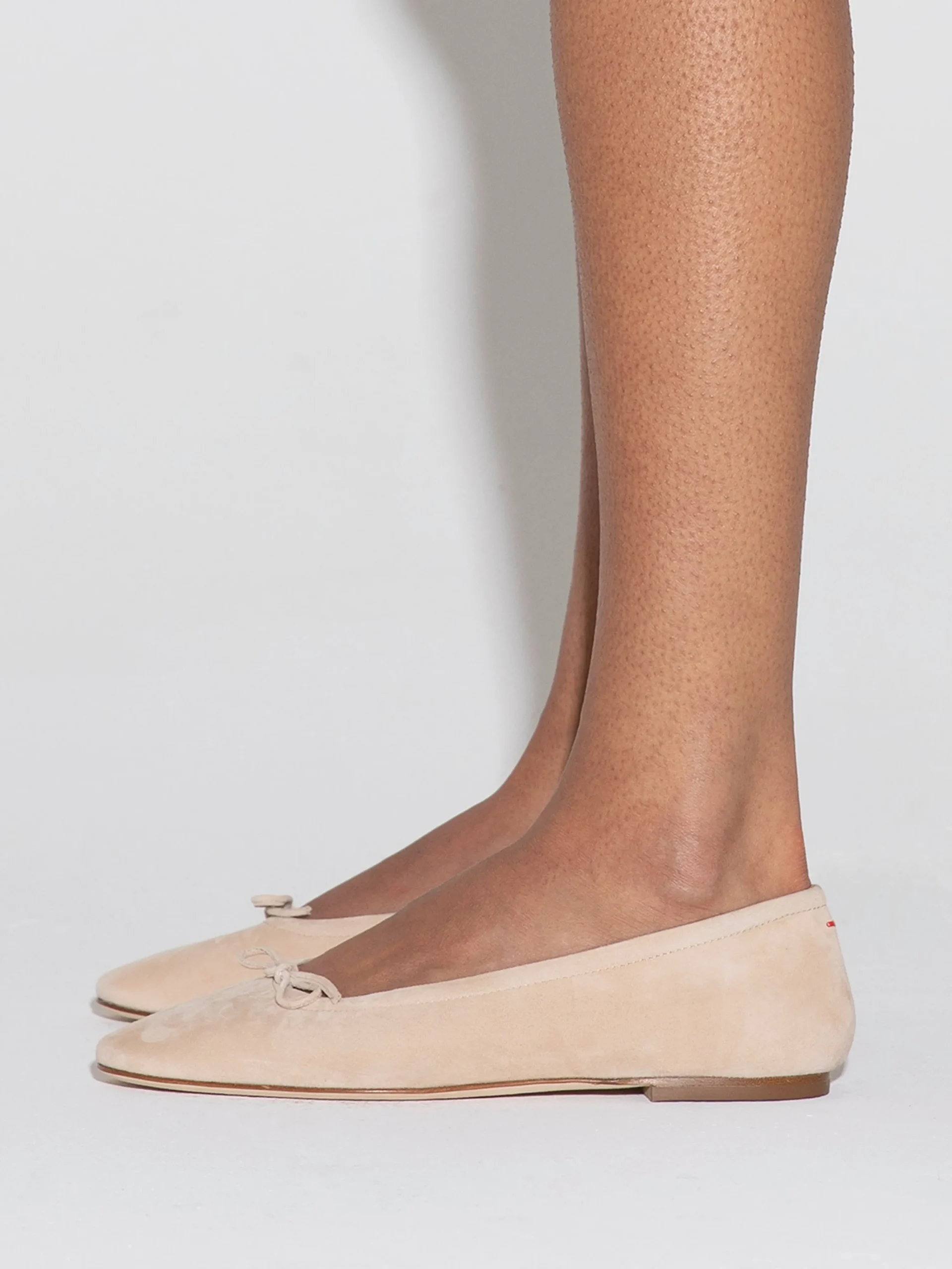 Discount Aeyde Delfina Suede Ballet Flats Latte Suede