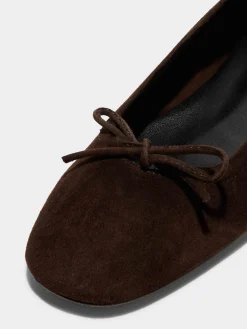Fashion Aeyde Delfina Suede Ballet Flats Moka Suede