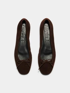 Fashion Aeyde Delfina Suede Ballet Flats Moka Suede