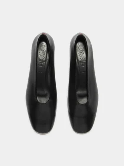 Clearance Aeyde Delia Leather Ballet Flats Black Nappa