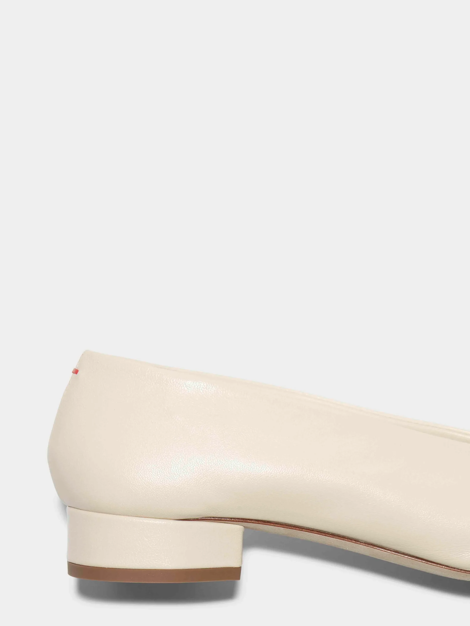 Clearance Aeyde Delia Leather Ballet Flats Creamy Nappa