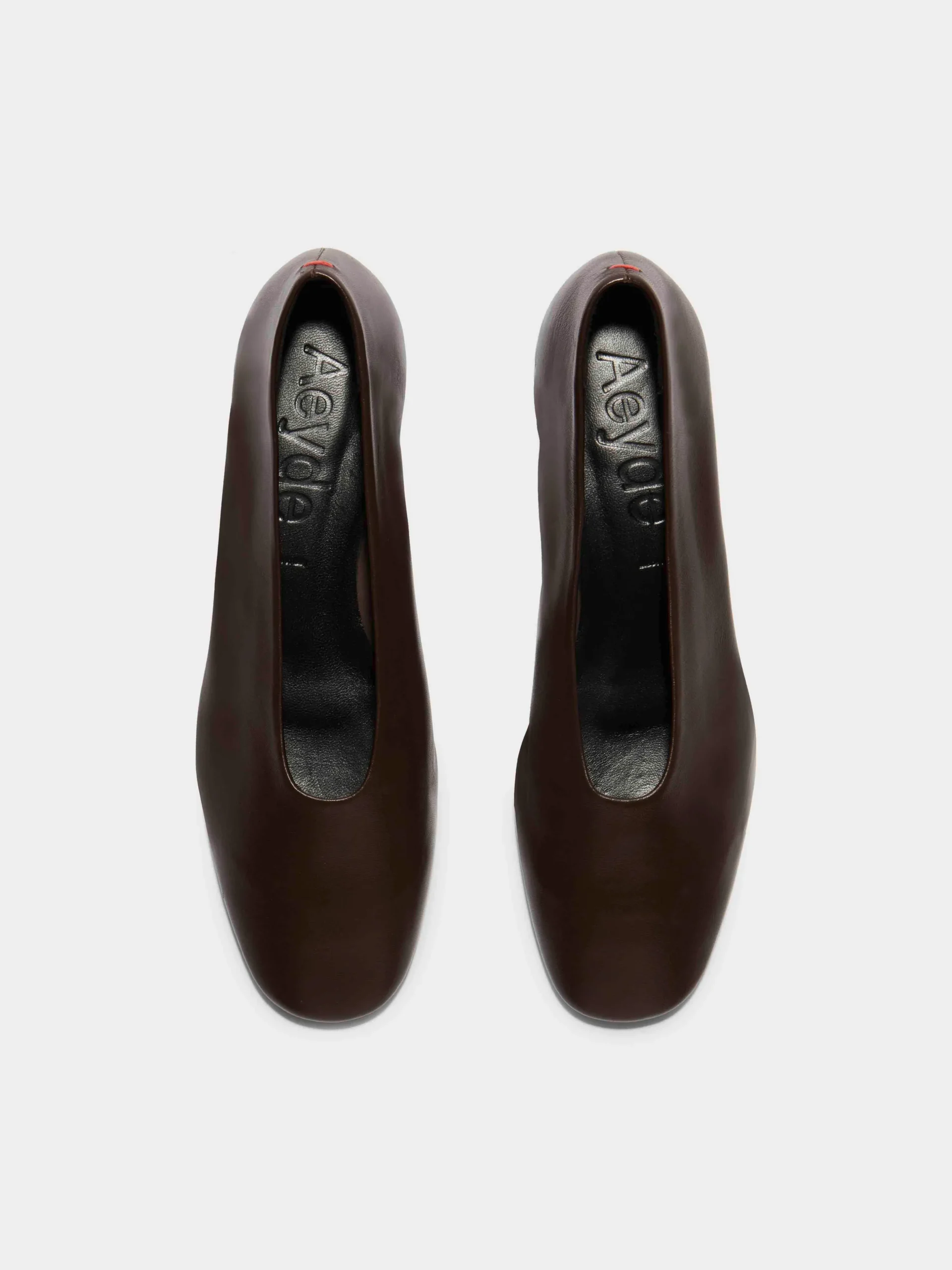 Best Aeyde Delia Leather Ballet Flats Moka Nappa