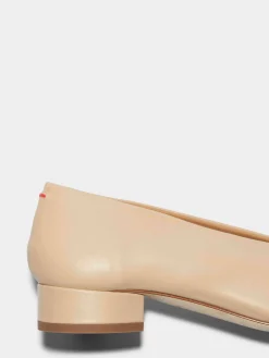Outlet Aeyde Delia Leather Ballet Flats Latte Nappa