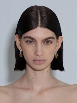 Best Aeyde Delilah Palladium and 18kt Gold-Plated Earrings Palladium/18kt Gold Plated Brass