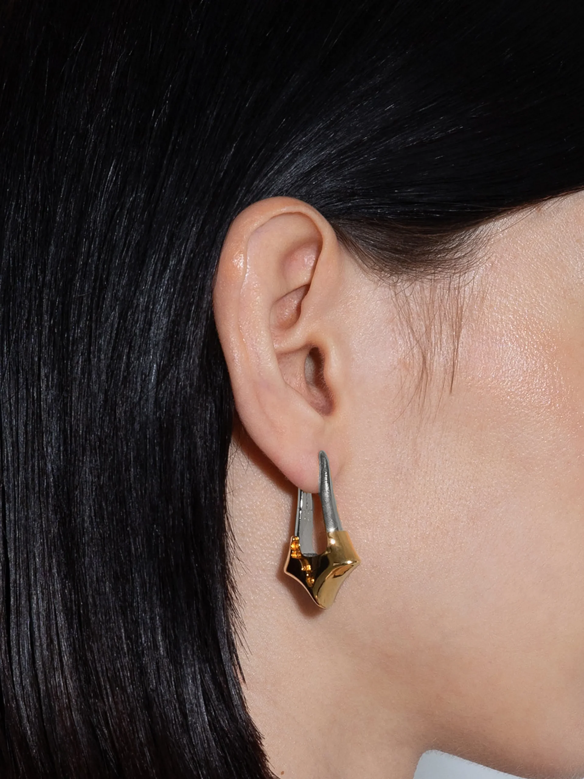 Best Aeyde Delilah Palladium and 18kt Gold-Plated Earrings Palladium/18kt Gold Plated Brass