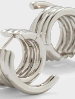 Hot Aeyde Dillon Palladium-Plated Hoop Earrings Palladium Plated