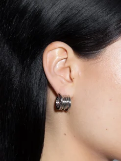 Hot Aeyde Dillon Palladium-Plated Hoop Earrings Palladium Plated