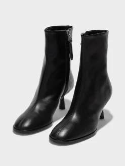 Clearance Aeyde Dorothy Leather Ankle Boots Black Nappa