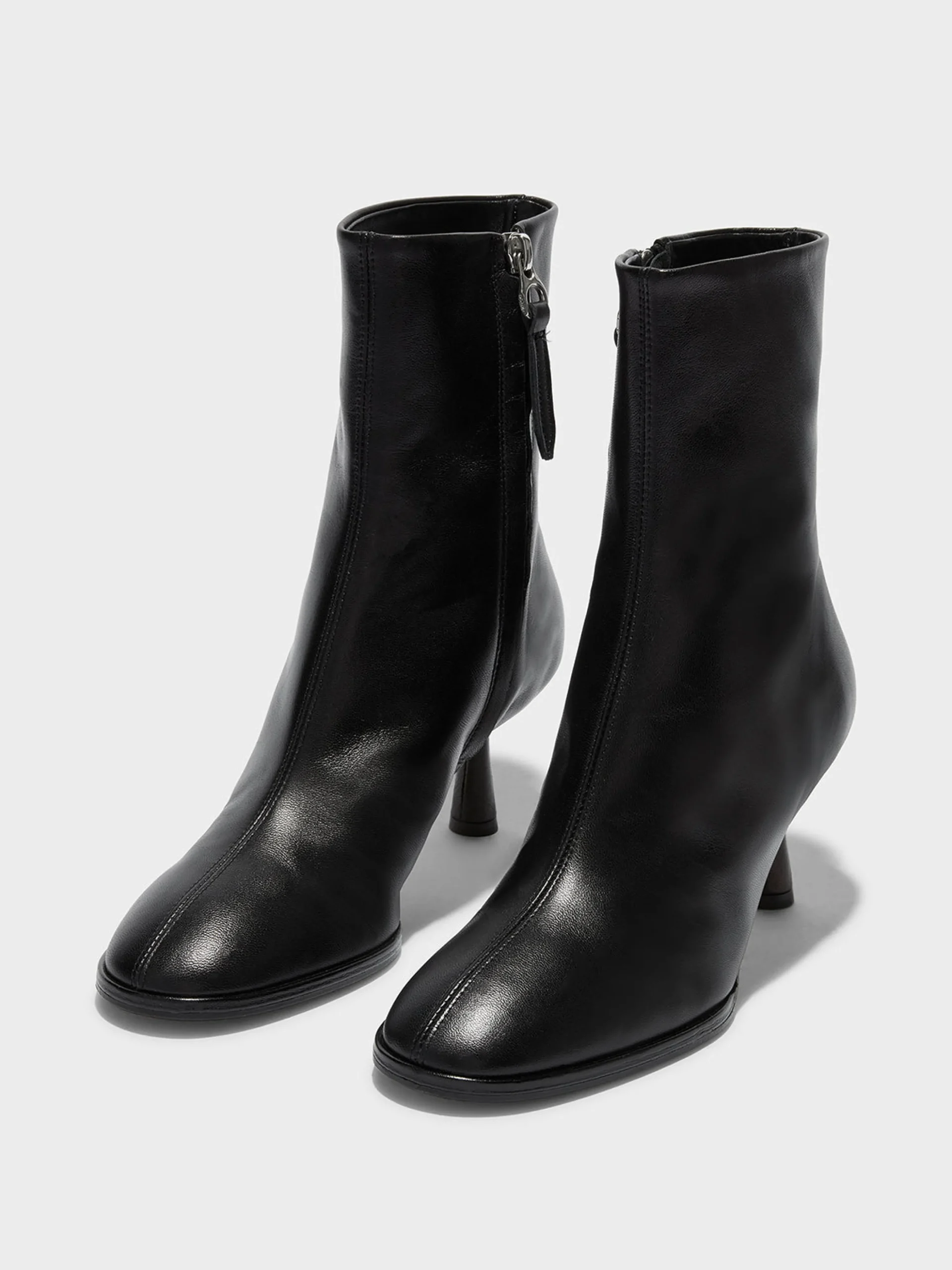 Clearance Aeyde Dorothy Leather Ankle Boots Black Nappa