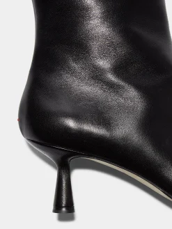 Clearance Aeyde Dorothy Leather Ankle Boots Black Nappa