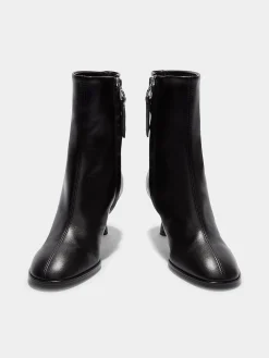 Clearance Aeyde Dorothy Leather Ankle Boots Black Nappa