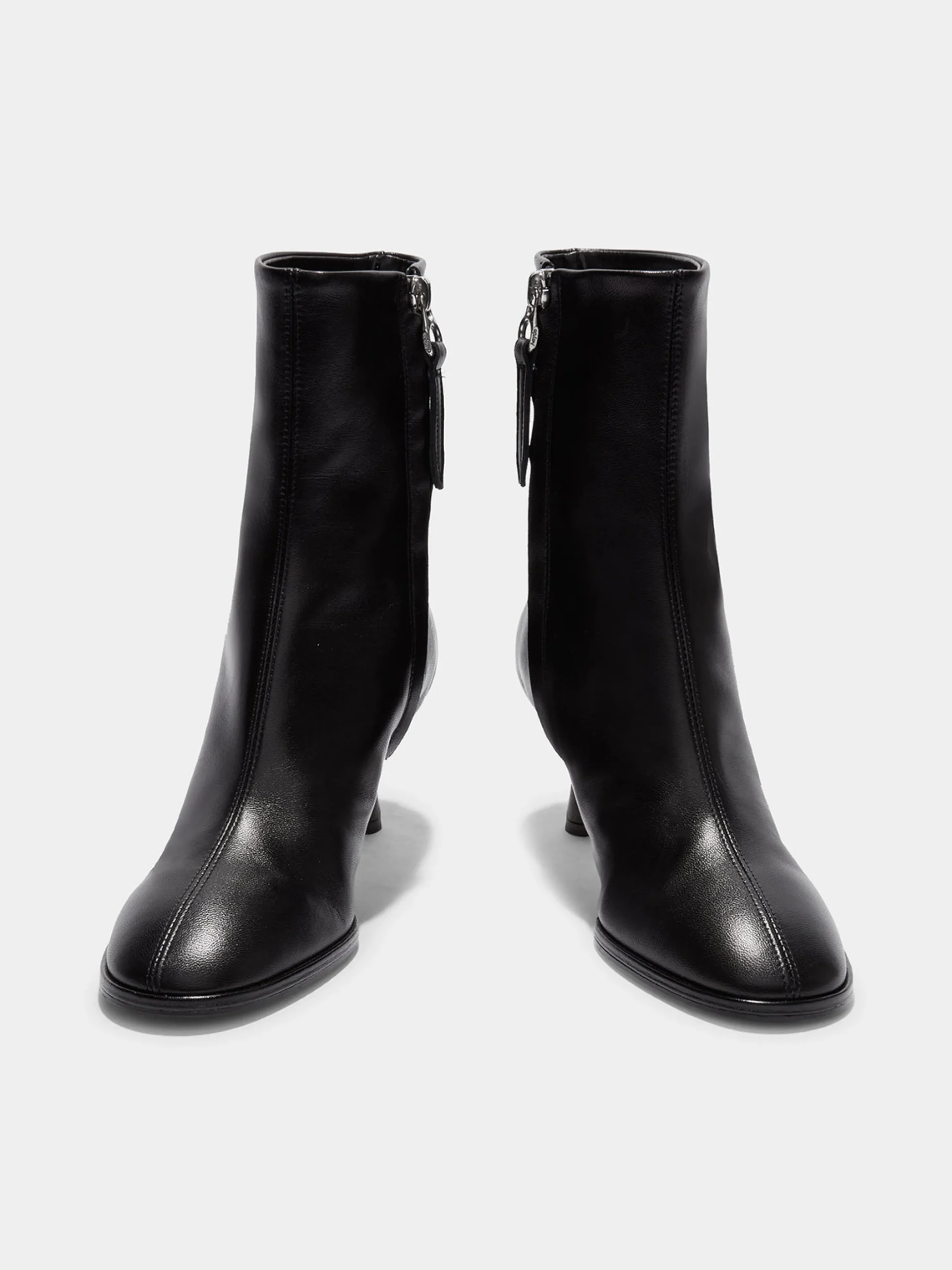 Clearance Aeyde Dorothy Leather Ankle Boots Black Nappa