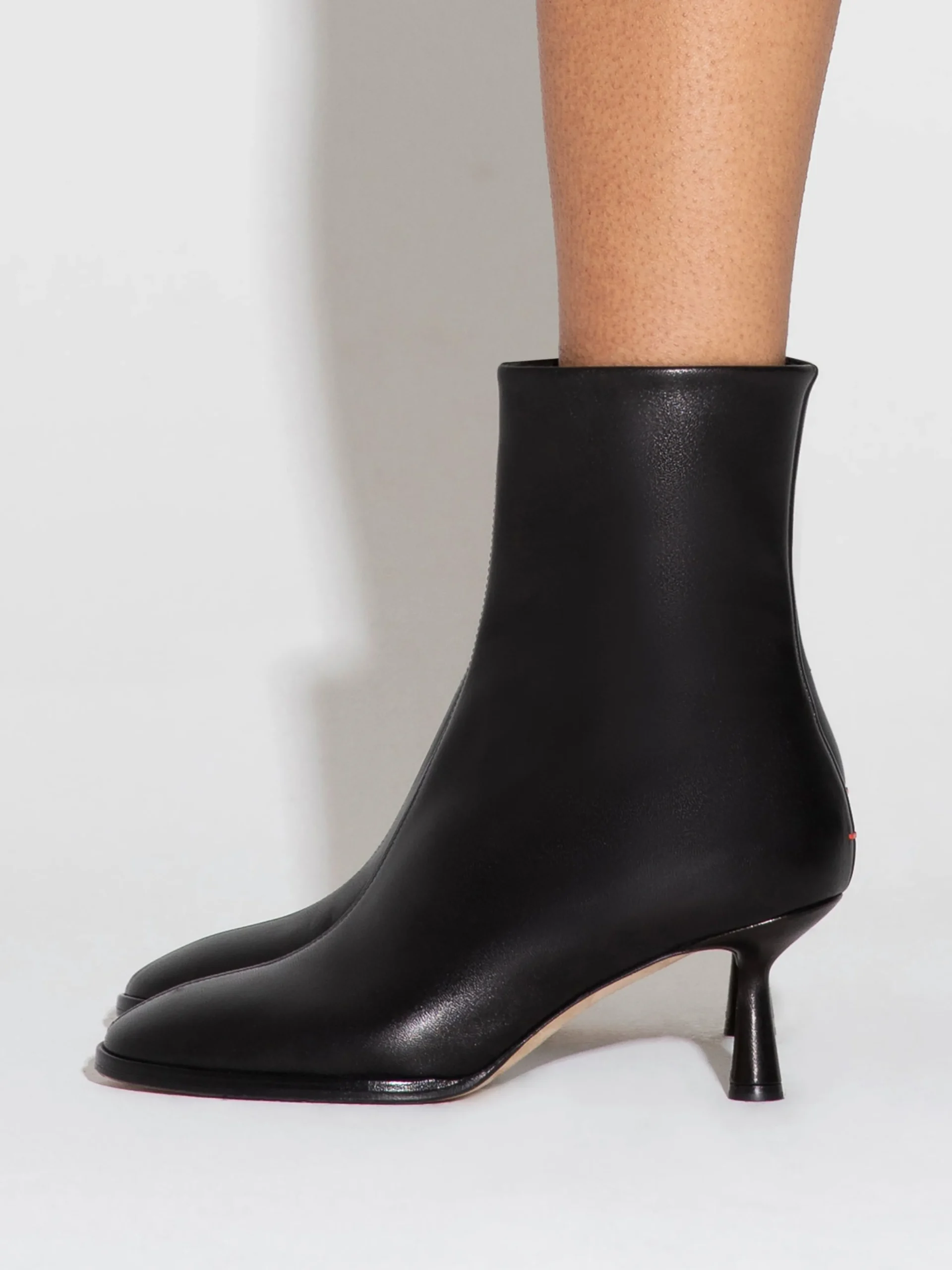 Clearance Aeyde Dorothy Leather Ankle Boots Black Nappa