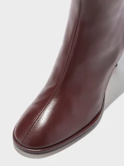 Hot Aeyde Dorothy Leather Ankle Boots Port Nappa