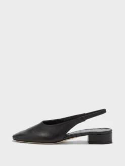 Clearance Aeyde Dua Leather Slingback Black Nappa