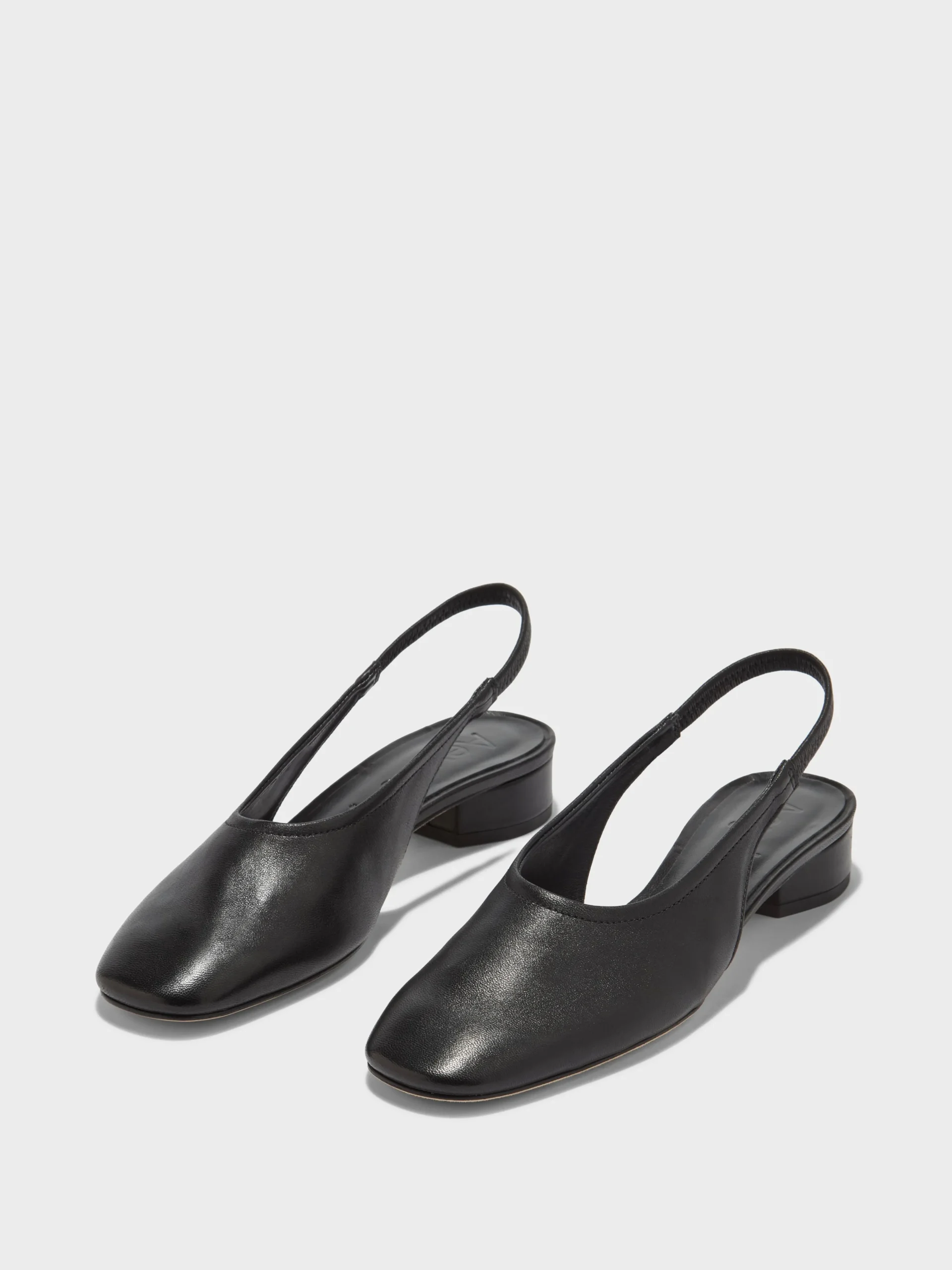 Clearance Aeyde Dua Leather Slingback Black Nappa