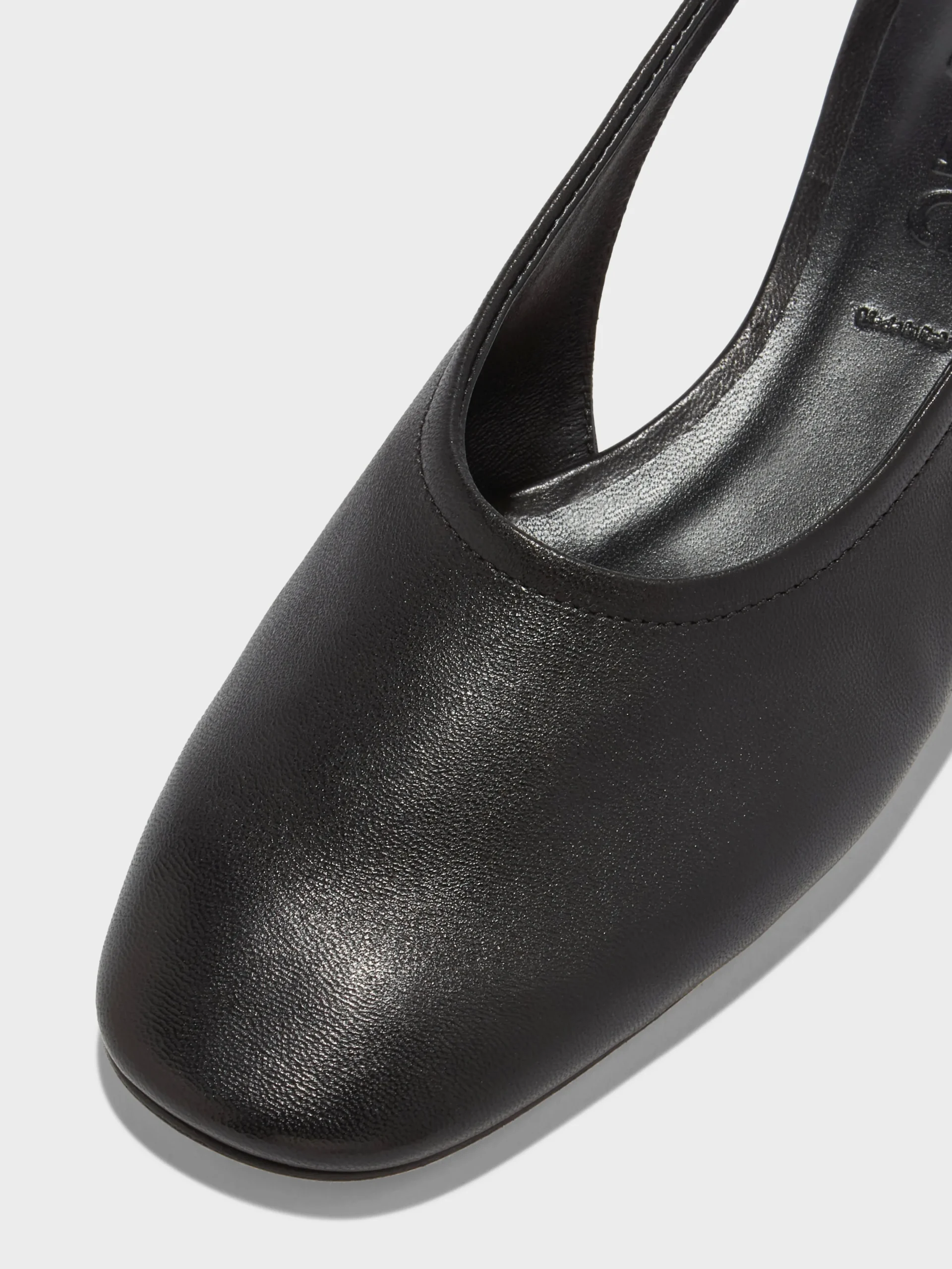 Clearance Aeyde Dua Leather Slingback Black Nappa