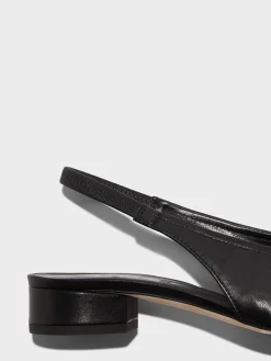 Clearance Aeyde Dua Leather Slingback Black Nappa