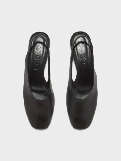Clearance Aeyde Dua Leather Slingback Black Nappa