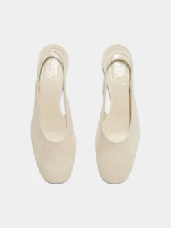 Outlet Aeyde Dua Leather Slingback Creamy Nappa